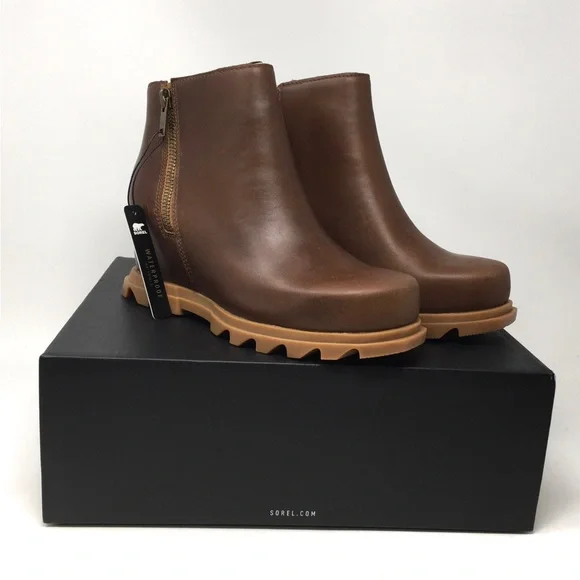 🔴SOLD Sorel Joan Of Arctic Wedge III Zip Boot Waterproof Shoe Hazelnut - Picture 2 of 11